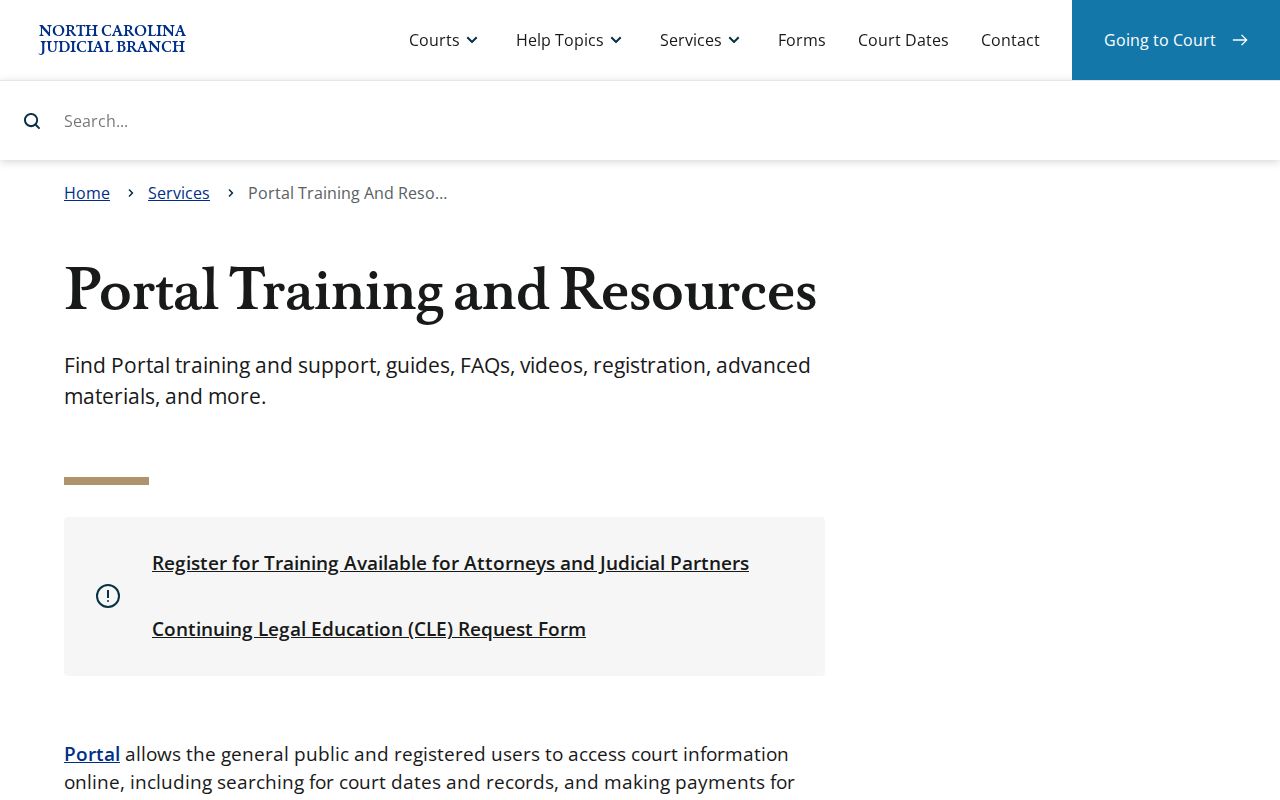 North Carolina eCourts public search resources for Durham County case records